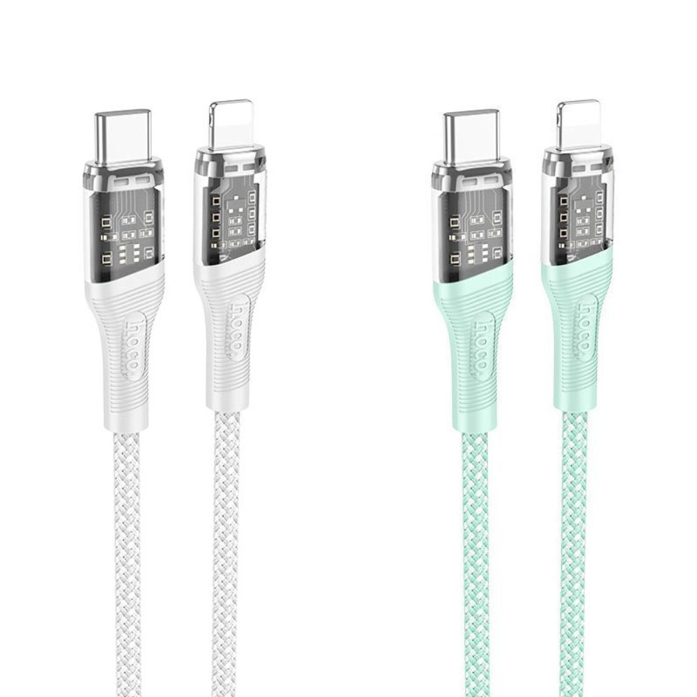 Кабель Hoco U111 Transparent Discovery Type-C to Lightning (1.2m) — Придбати в Україні