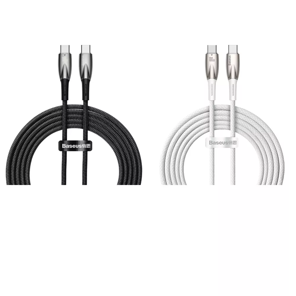 Кабель Baseus Glimmer Series Fast Charging Type-C to Type-C 100W (2m) — Придбати в Україні