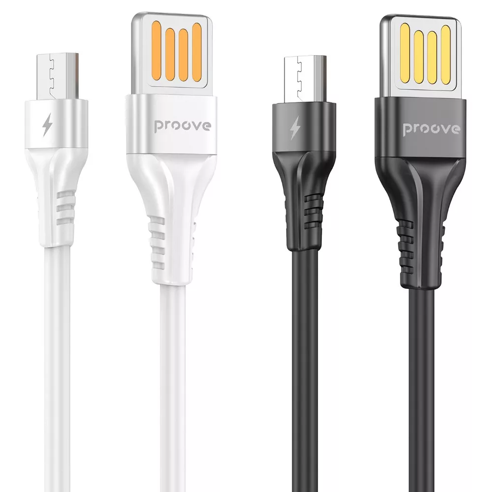 Кабель Proove Double Way Silicone USB to Micro USB 2.4A (1m) — Придбати в Україні
