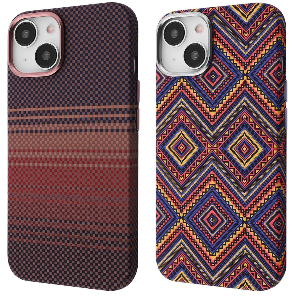 Чохол WAVE Gleam Case with Magnetic Ring iPhone 15 blue stripes на малюнкі №1