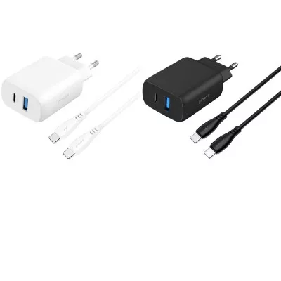 МЗП Proove Silicone Power 2 30W (Type-C + USB) + Cable Type-C to Type-C (1m) — Придбати в Україні