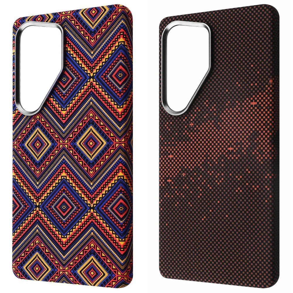 Чохол WAVE Gleam Case with Magnetic Ring Samsung Galaxy S26 Ultra blue stripes (65607) сині смужки на малюнкі №1