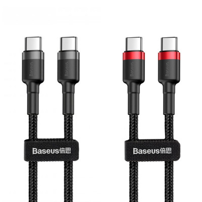 Кабель Baseus Cafule Type-C to Type-C PD 2.0 60W (1m) — Придбати в Україні