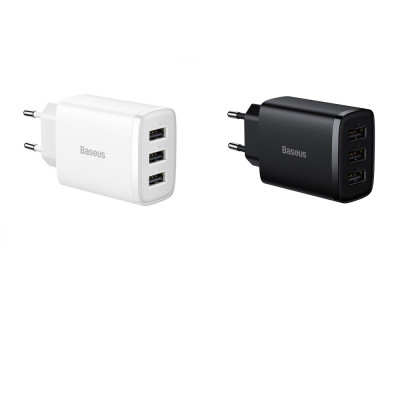 МЗП Baseus Compact 17W (3 USB) — Придбати в Україні
