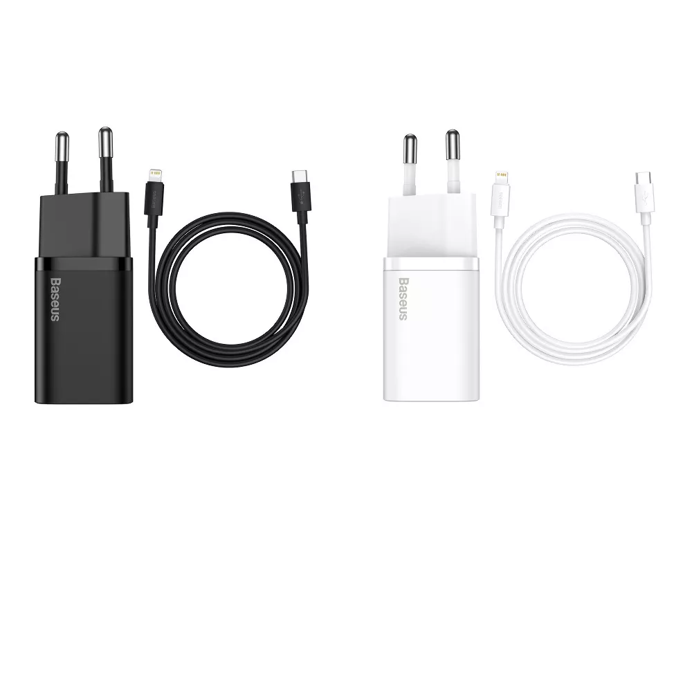 МЗП Baseus Super Silicone Quick Charger 20W (Type-C) + With Cable Type-C to Lightning — Придбати в Україні