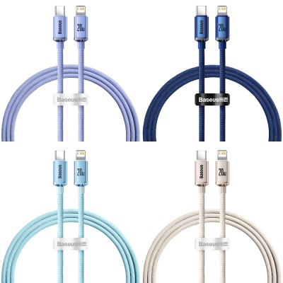 Купить Кабель Baseus Crystal Shine Series Fast Charging Type-C to Lightning 20W (1.2m) 35274 - Ncase