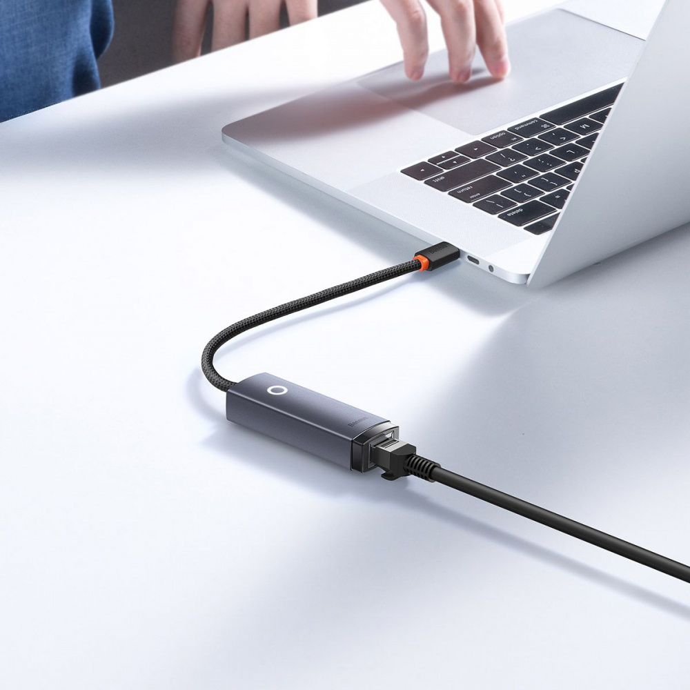 Перехідник Baseus Lite Series Ethernet 100Mbps (Type-C to RJ45) — Придбати в Україні - фото 1