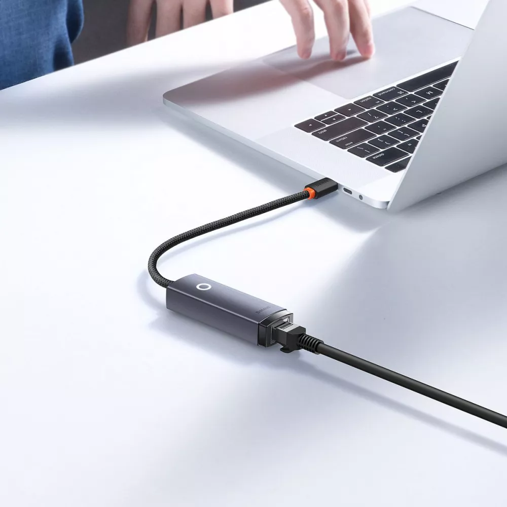 Перехідник Baseus Lite Series Ethernet 100Mbps (Type-C to RJ45) — Придбати в Україні - фото 1