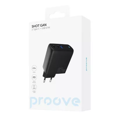 МЗП Proove Shot GaN 67W (2Type-C + USB) — Придбати в Україні
