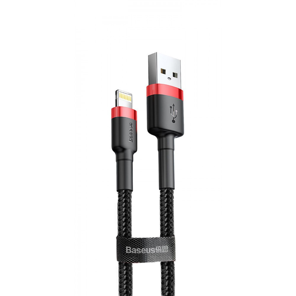 Кабель Baseus Cafule Lightning Cable 2A (3m) red/black на малюнкі №1