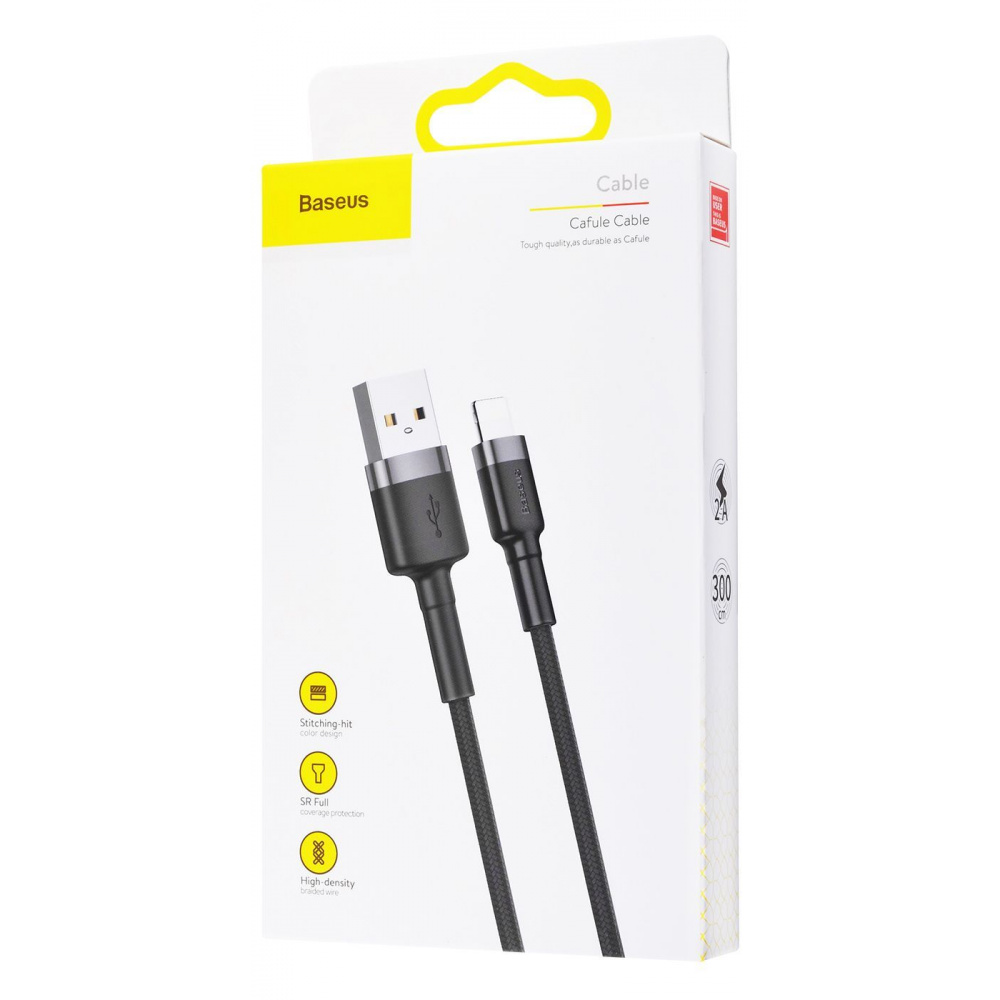 Кабель Baseus Cafule Lightning Cable 2A (3m) — Придбати в Україні - фото 1