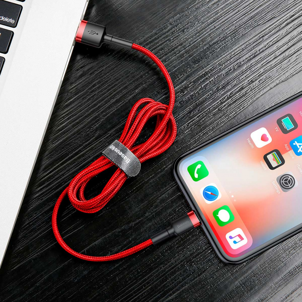 Кабель Baseus Cafule Lightning Cable 2A (3m) — Придбати в Україні - фото 4