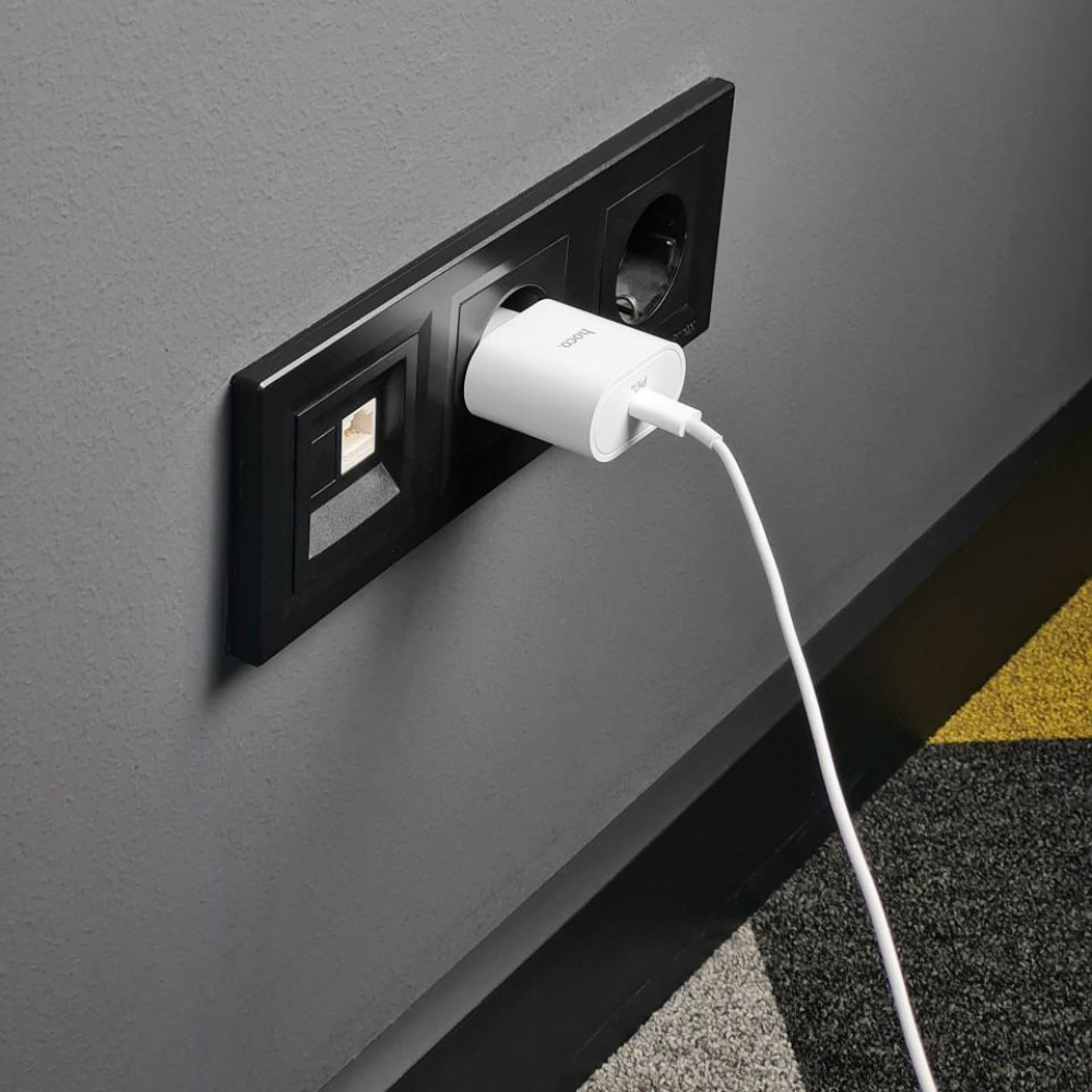 СЗУ Hoco C94A Metro 20W (1 Type-C) + Кабель Type-C to Lightning - фото 9