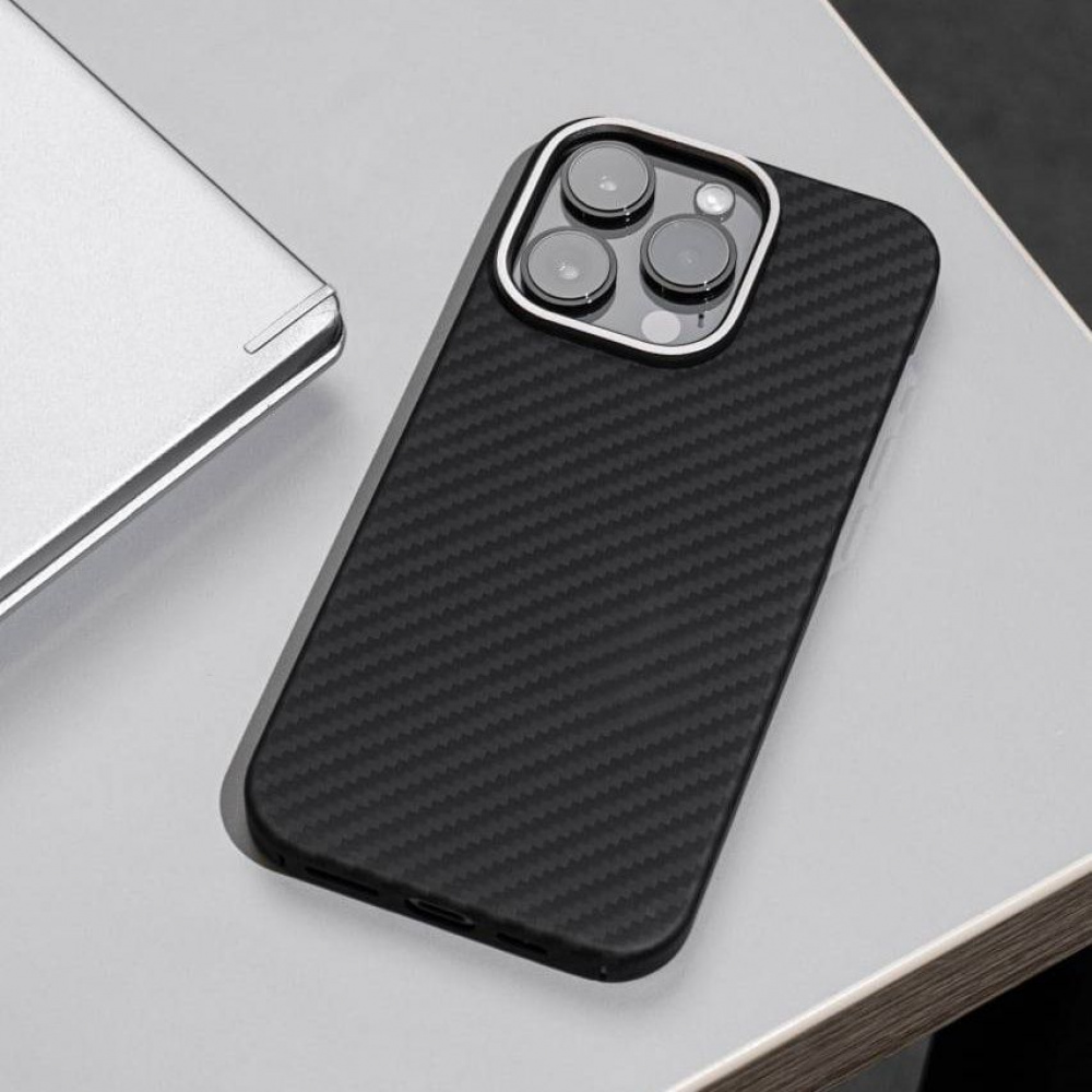 Чехол WAVE Premium Carbon Slim with Magnetic Ring iPhone 12 Pro Max - фото 4