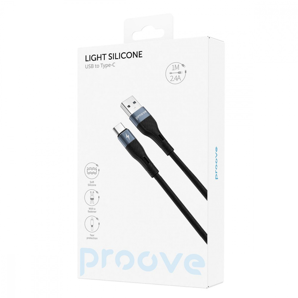 Кабель Proove Light Silicone USB to Type-C 2.4A (1m) — Придбати в Україні
