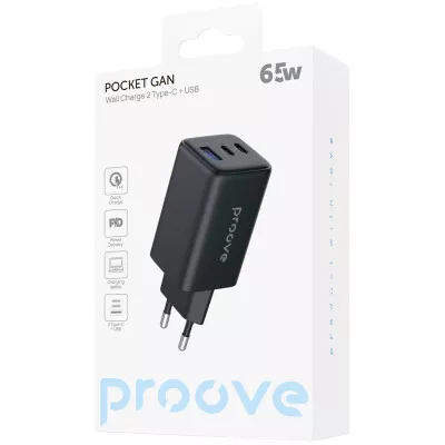 МЗП Proove Pocket GaN 65W (2Type-C + USB) — Придбати в Україні