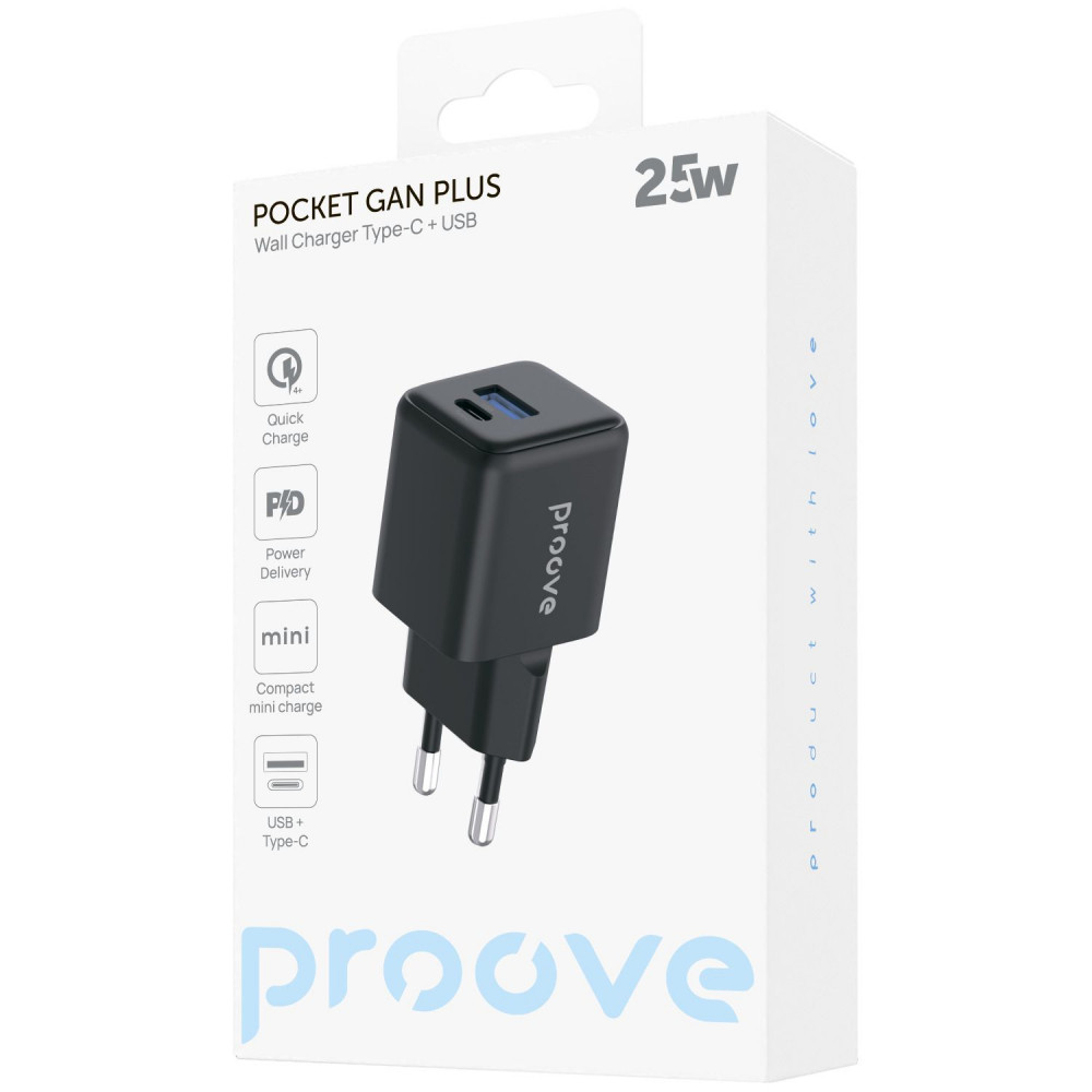 МЗП Proove Pocket GaN Plus 25W (Type-C + USB) — Придбати в Україні - фото 1