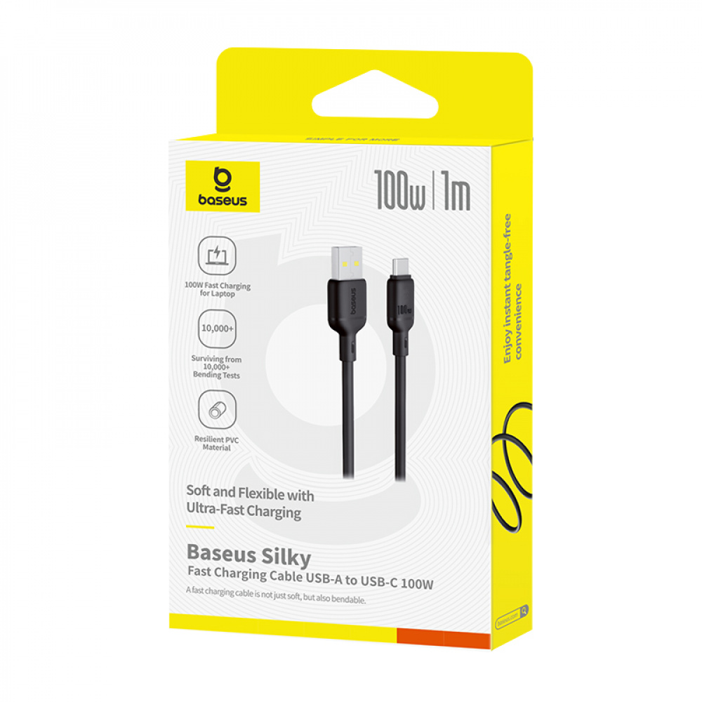 Кабель Baseus Silky Series Fast Charging Type-C 100W (1m) — Придбати в Україні - фото 1