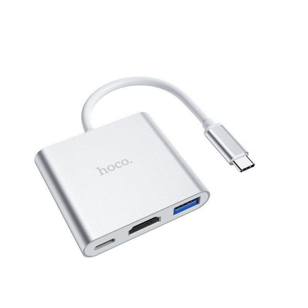 USB-Хаб Hoco HB14 Easy Use (Type-C to USB3.0+HDMI+PD)