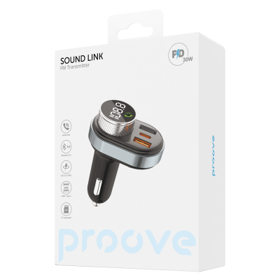 Купить АЗУ Proove FM Launcher Sound Link 30W (PD+QC3.0) Type-C+USB 50881 - Ncase