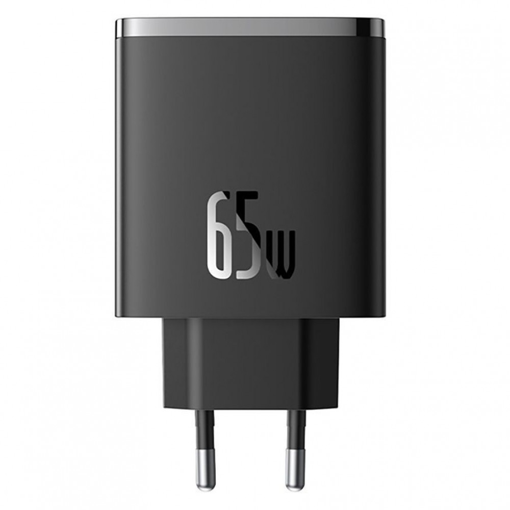 СЗУ Baseus Cube Pro Fast Charger 65W (2 Type-C + USB) black (P10152301113-00) Черный на картинке №3