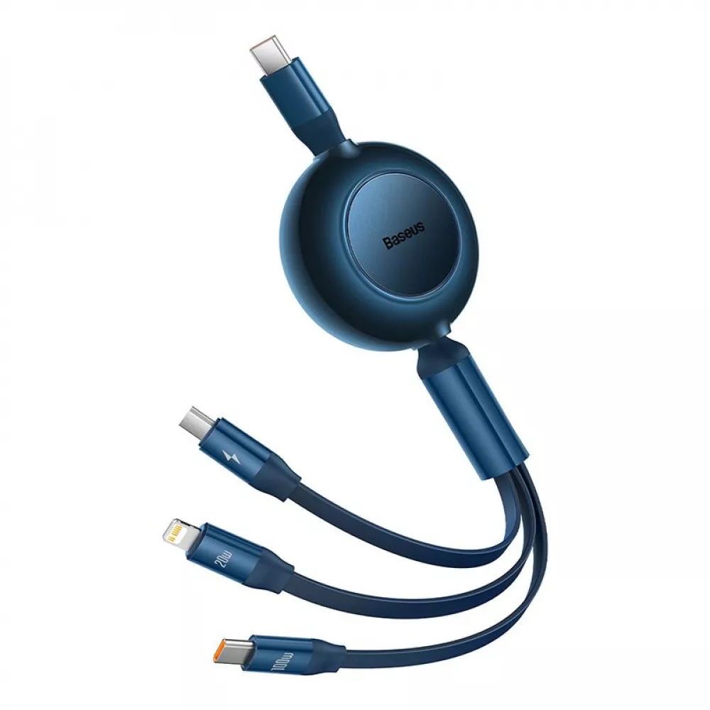 Кабель Baseus Bright Mirror 2 Series 3-in-1 (Micro USB+Lightning+Type-C) 100W (1.1m) - фото 2