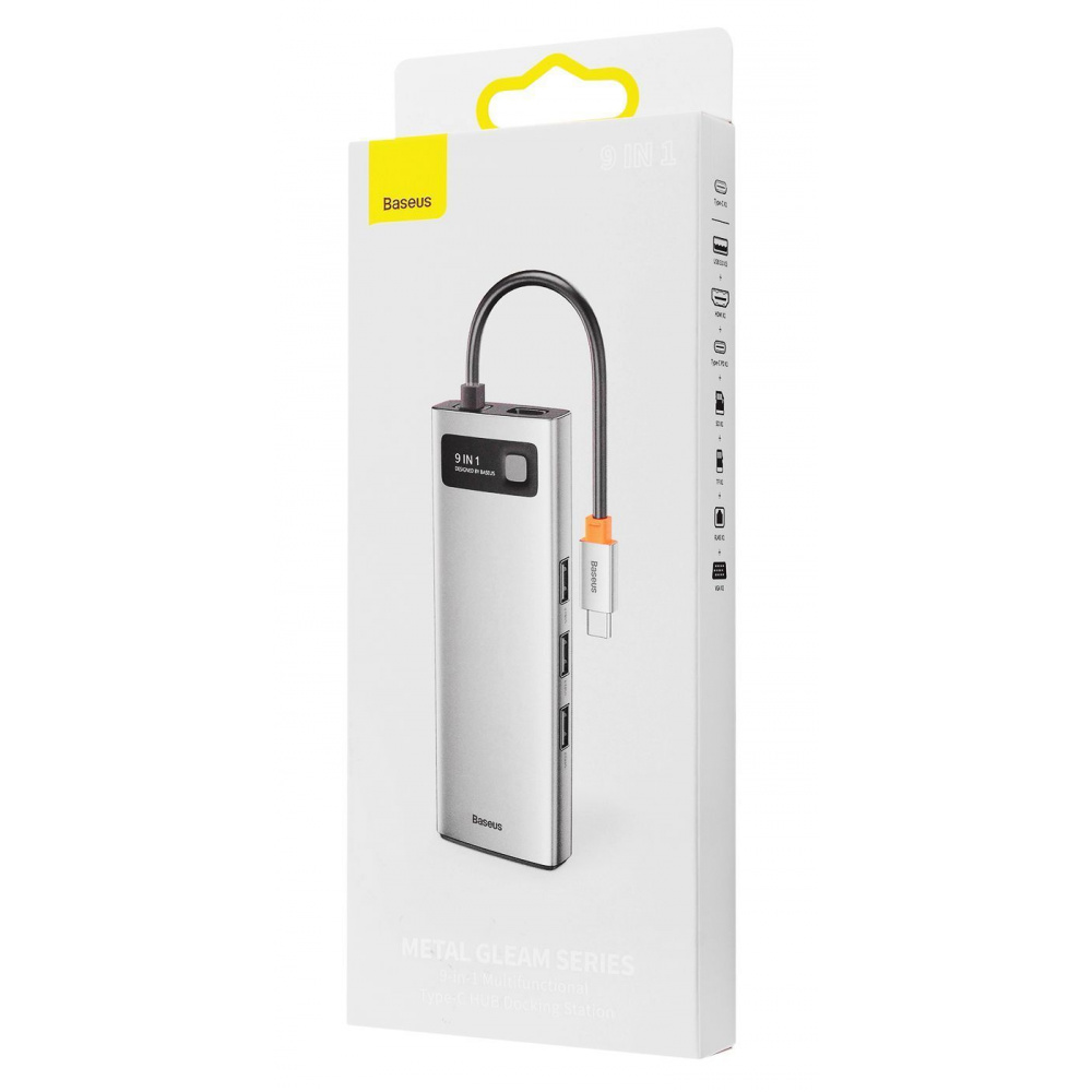 USB-Хаб Baseus Metal Gleam Series 9-in-1 Type-C — Придбати в Україні - фото 1
