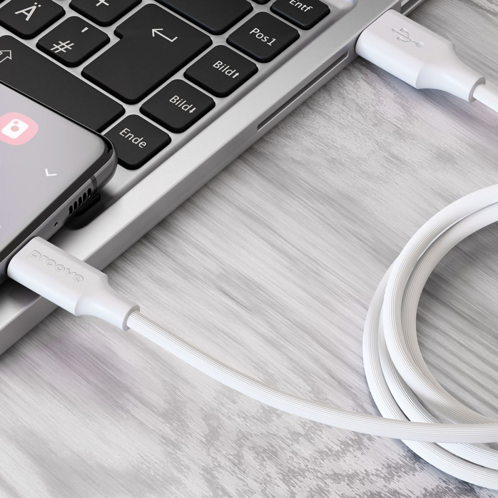 Кабель Proove Striped Silicone USB to Type-C (1m) - фото 2
