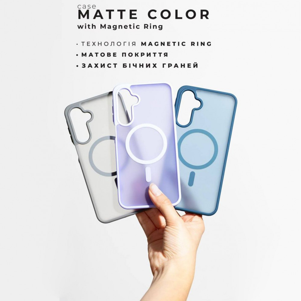 Чехол WAVE Matte Color Case with Magnetic Ring Samsung Galaxy A57 pink (67341) Розовый на картинке №4