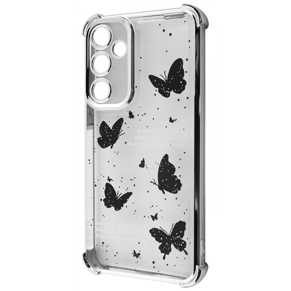 Чохол WAVE Winkie Samsung Galaxy A16 silver/butterfly на малюнкі №1
