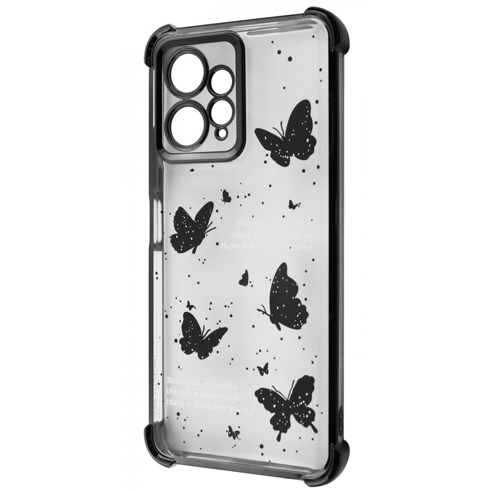 Чехол WAVE Winkie Xiaomi Redmi Note 12 4G black/butterfly на картинке №1