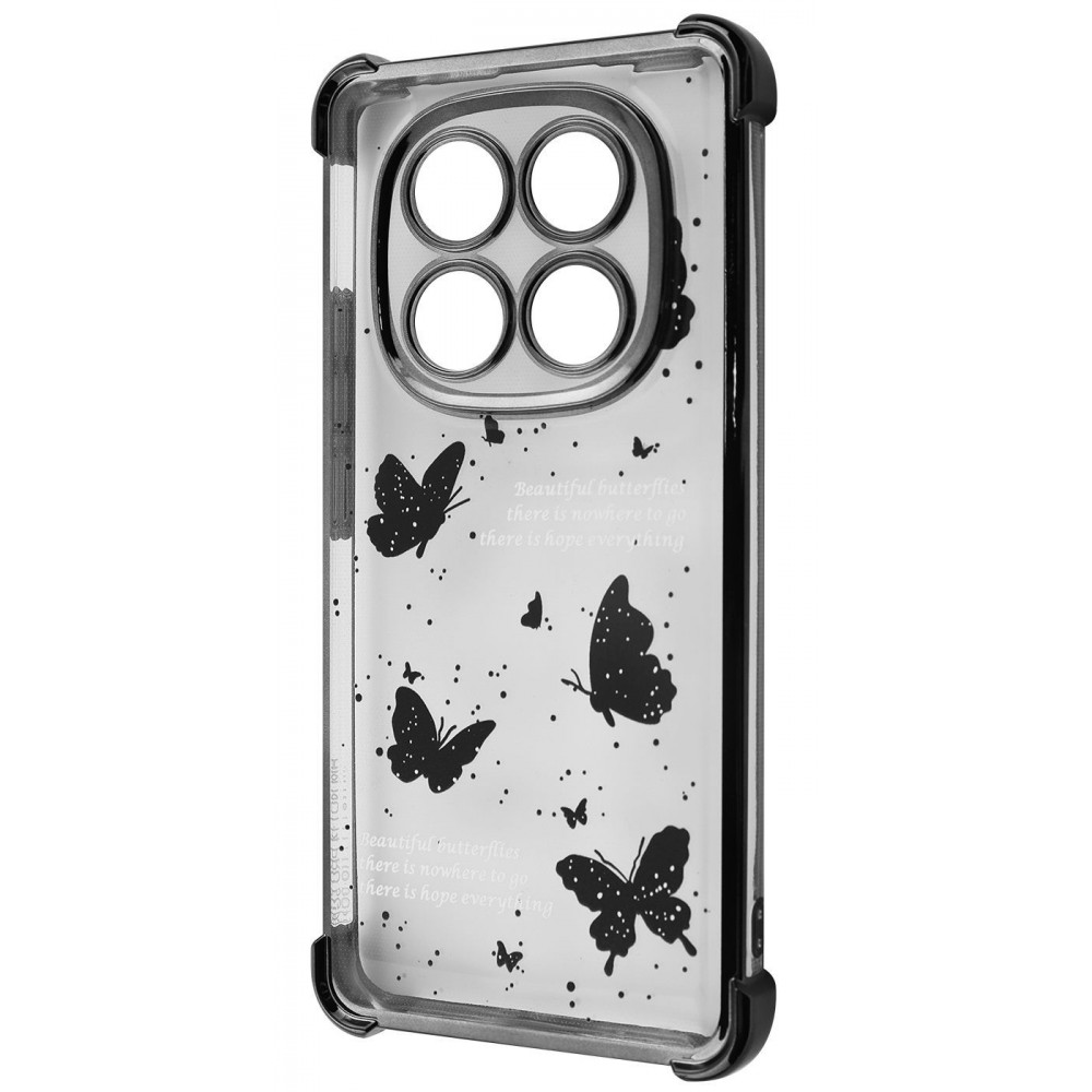Чохол WAVE Winkie Xiaomi Redmi Note 14 Pro 5G/Poco X7 black/butterfly на малюнкі №1