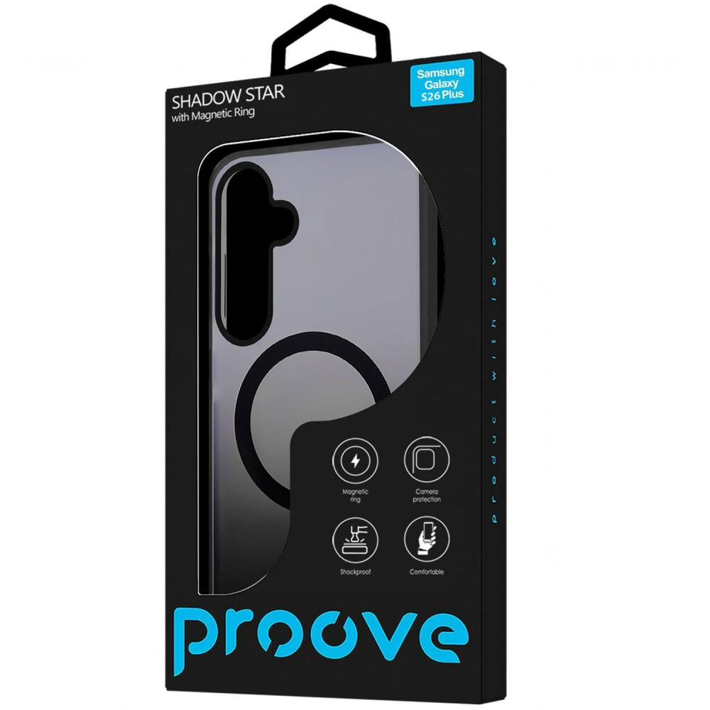 Чехол Proove Shadow Star Case with Magnetic Ring Samsung Galaxy S26 Plus purple (PCSSSGSP2604) Фиолетовый на картинке №2