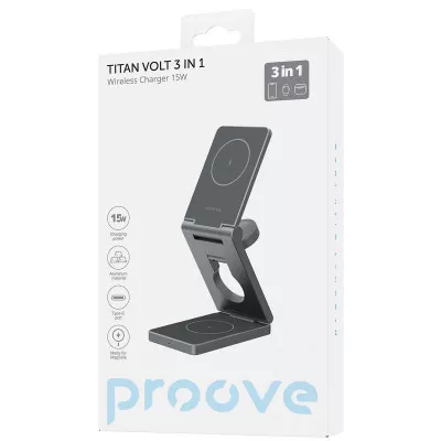 Бездротовий ЗП Proove Titan Volt 3 in 1 — Придбати в Україні