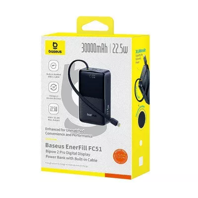 Портативная Батарея Baseus EnerFill Bipow 2 Pro 22.5W 30000mAh — Придбати в Україні