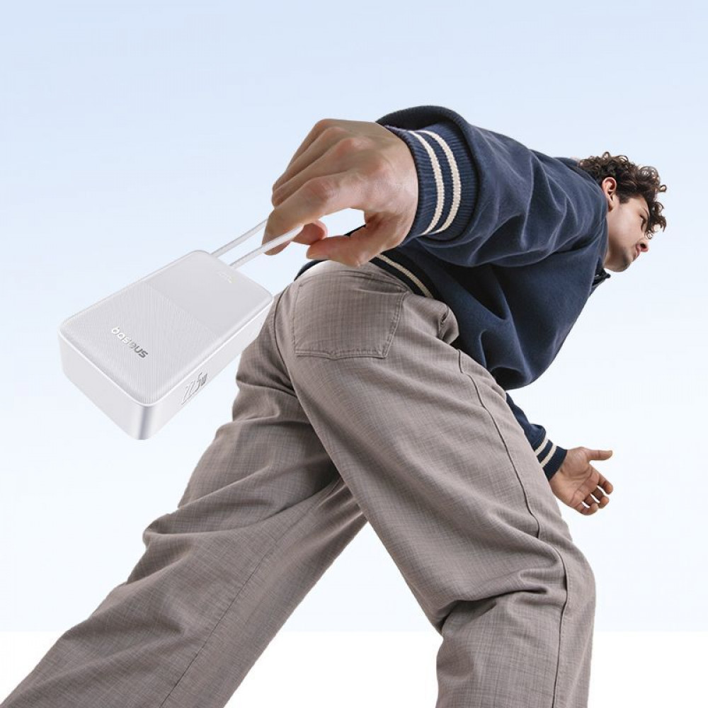 Портативная Батарея Baseus EnerFill Bipow 2 Pro 22.5W 30000mAh white (E0028101) Белый на картинке №3