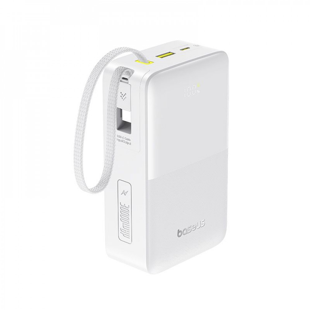 Портативная Батарея Baseus EnerFill Bipow 2 Pro 22.5W 30000mAh white (E0028101) Белый на картинке №1
