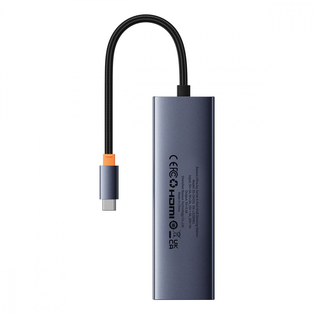 Type-C-Хаб Baseus UltraJoy Series 6-Port (Type-C to HDMI + USB3.0*3 + PD + RJ45) - фото 3