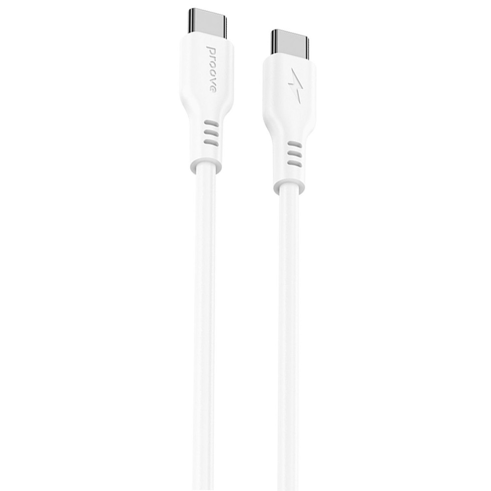 Кабель Proove Rebirth Type-C to Type-С 60W (1m) white на малюнкі №1