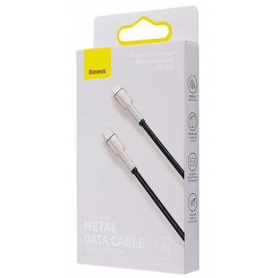 Купить Кабель Baseus Cafule Metal Type-C to Lightning PD 20W (0.25m) 33195 - Ncase