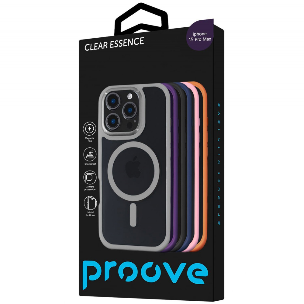 Чохол Proove Clear Essence Case with Magnetic Ring iPhone 15 Pro Max — Придбати в Україні - фото 1