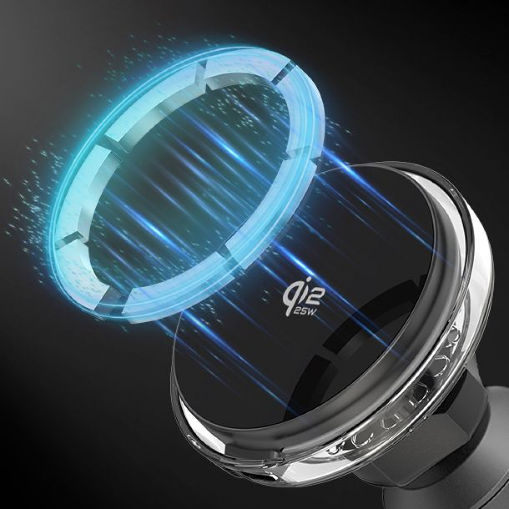 Автодержатель с Беспроводной Зарядкой Proove Light Crystal Qi2.2 25W - фото 6