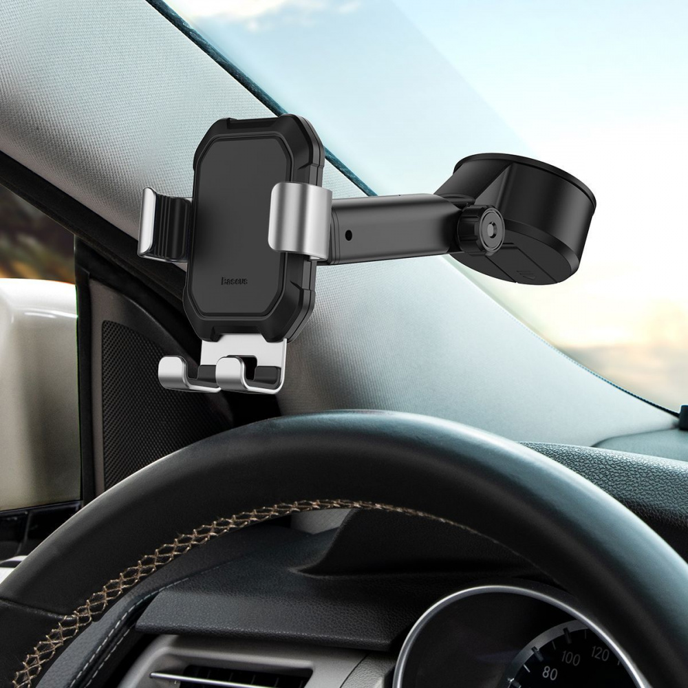 Автодержатель Baseus Tank Gravity Car Mount With Suction Base - фото 6