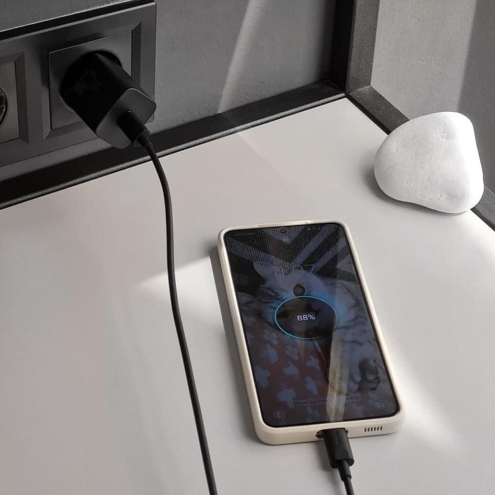 МЗП Baseus Super Silicone Quick Charger 25W (Type-C) + With Cable Type-C to Type-C 3A (1m) — Придбати в Україні - фото 6