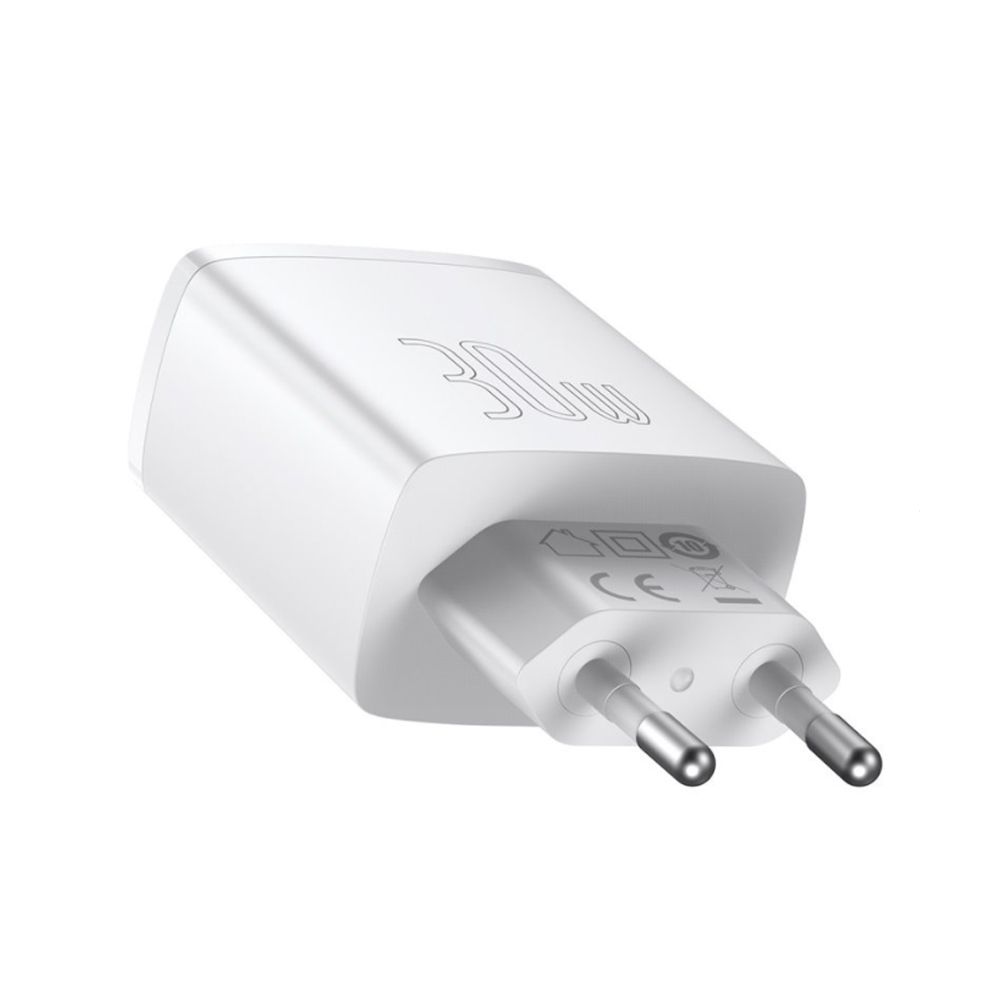 Wall Charger Baseus Compact Quick Charger 30W QC+ PD (1Type-C + 2USB) - фото 7