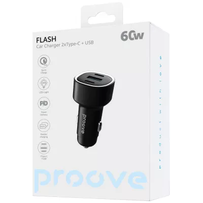 Купить АЗП Proove Flash 60W (2Type-C + USB) 60077 - Ncase