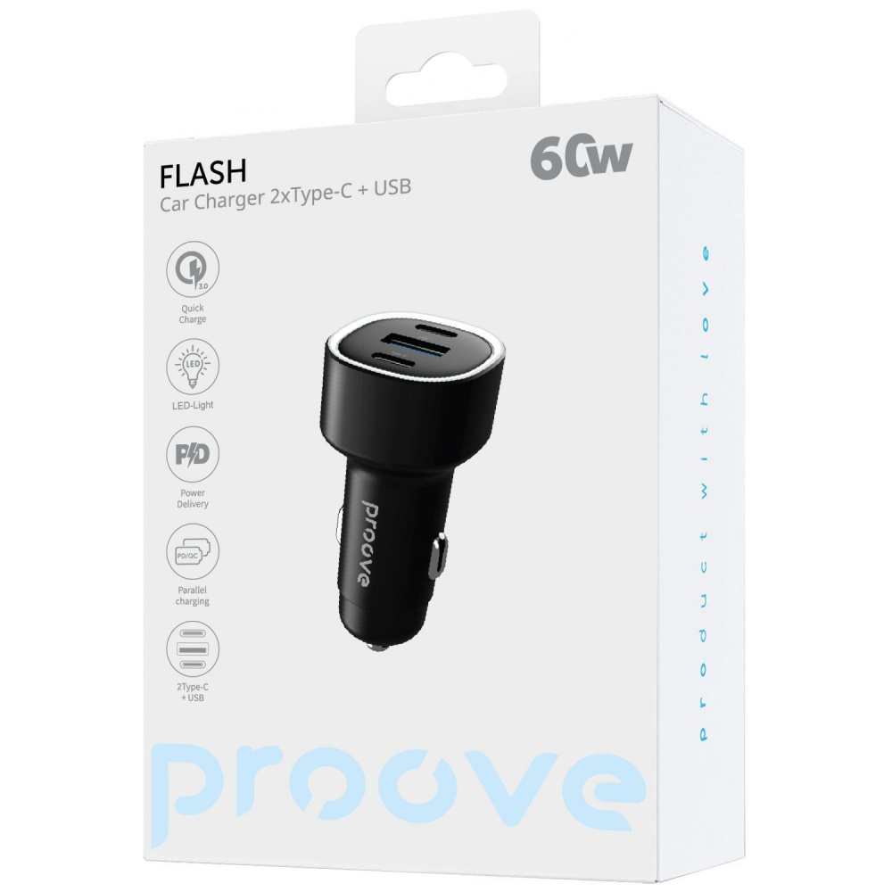 АЗП Proove Flash 60W (2Type-C + USB) — Придбати в Україні - фото 1