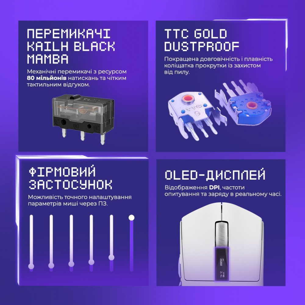 Беспроводная игровая мышь Proove Gaming Jester 8K - фото 21