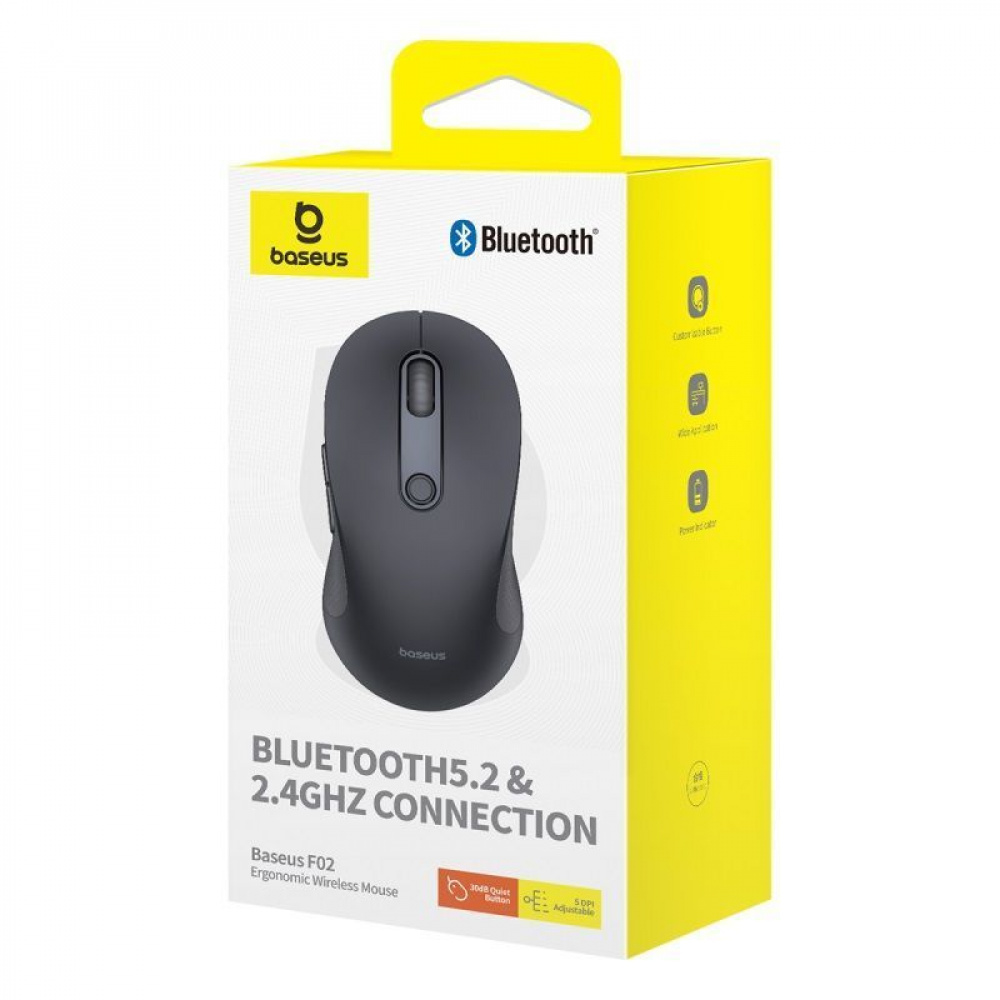 Беспроводная Компьютерная Мышь Baseus F02 Ergonomic Wireless Mouse?without Battery? - фото 1