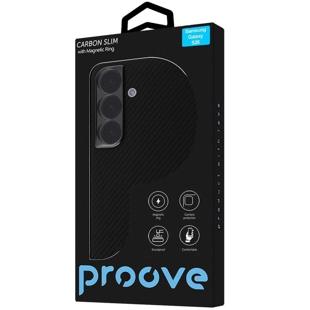 Чехол Proove Carbon Slim with Magnetic Ring Samsung Galaxy S26 - фото 1